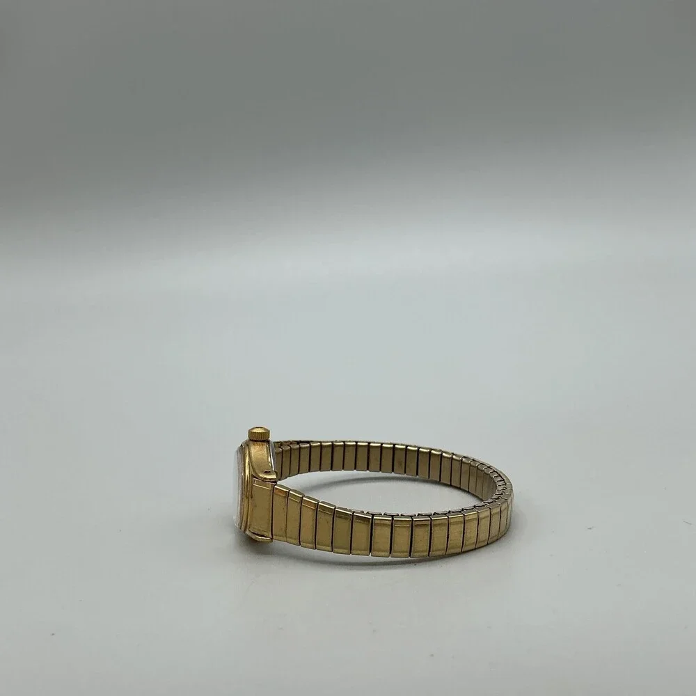 Vintage Timex Cavatina Womens Watch 18mm Gold tone Oval Dial New Battery